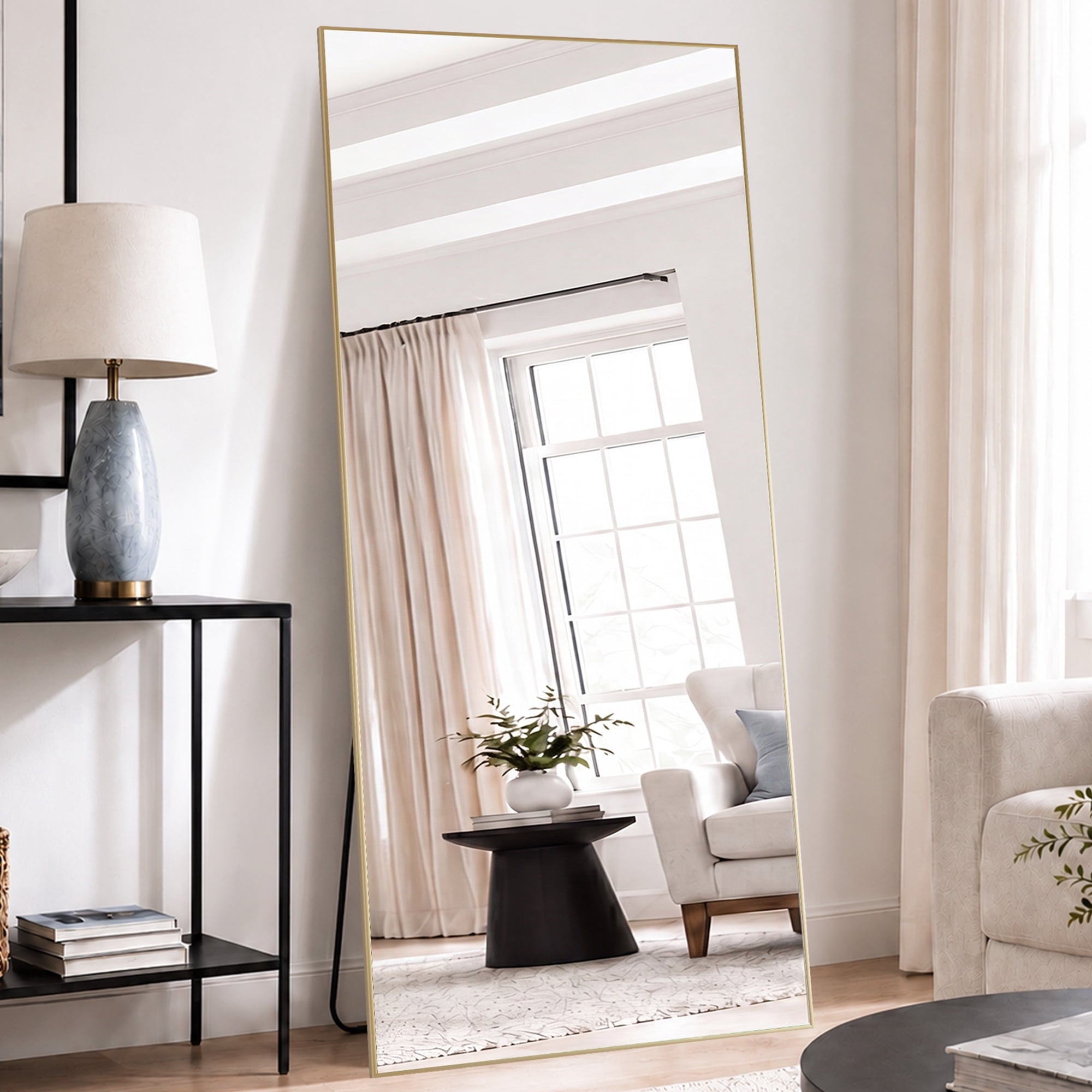 EDX Rectangle Full Length Mirror Full Body Mirror Rectangle Free Standing Wall Mounted Leaning Hanging Floor Mirrors