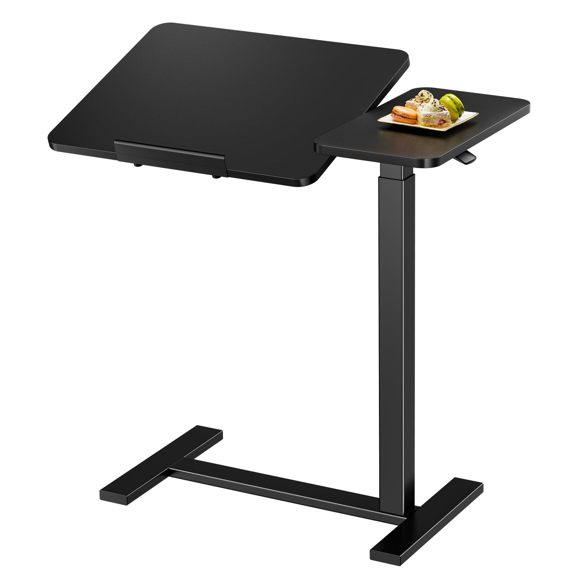 EDX Adjustable Overbed Laptop Desk Bedside Desk With Hidden Wheels for Home, Overbed Desk