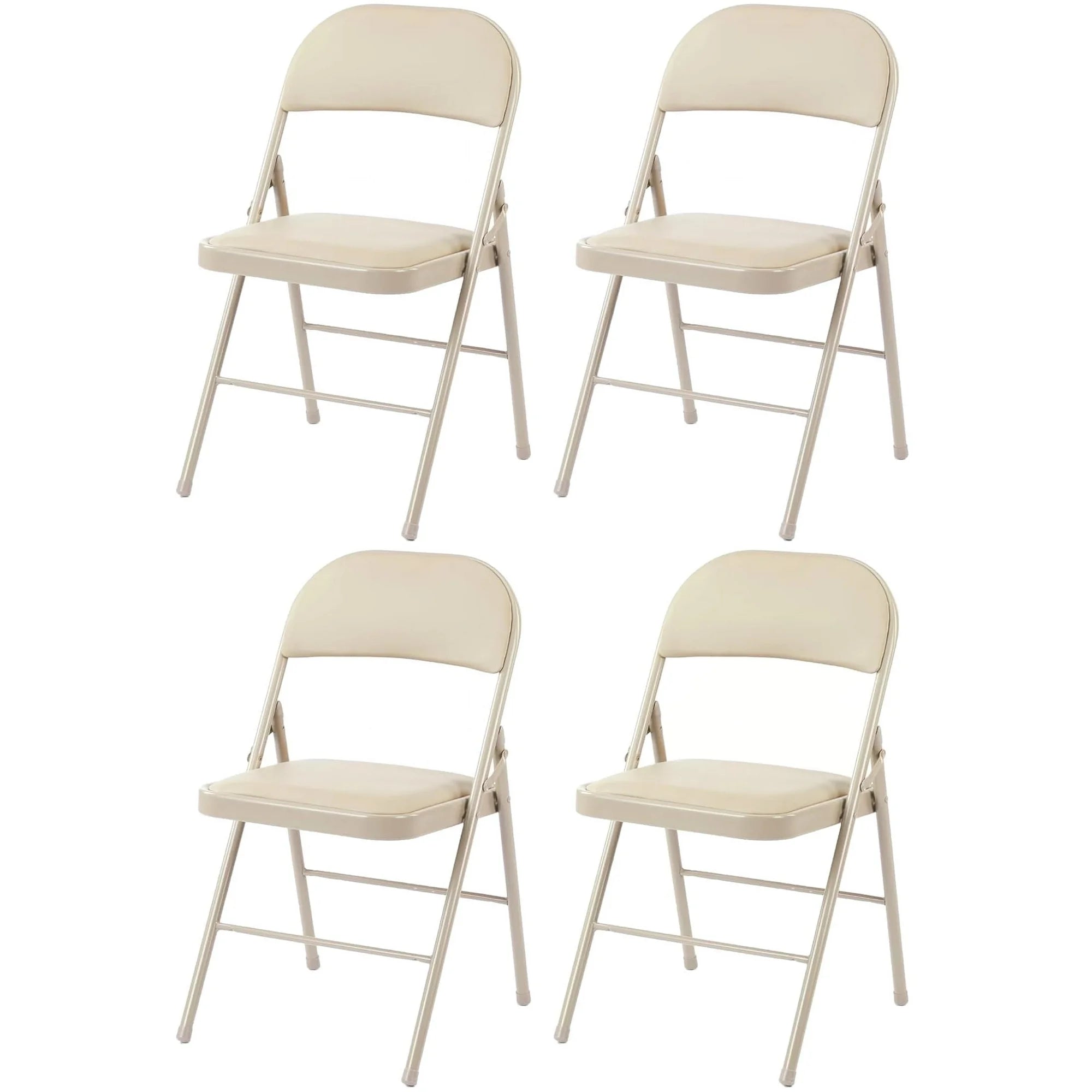 EDX Folding Chair with Sturdy Metal Frame, High-Density Padding, and Water-Resistant PU Leather - Ideal for Meetings, Gatherings, and Events