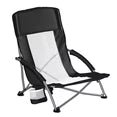 EDX Low Profile Camping Chair Portable Folding Beach Chair W/ Bag - Heavy Duty Breathable for Outdoor