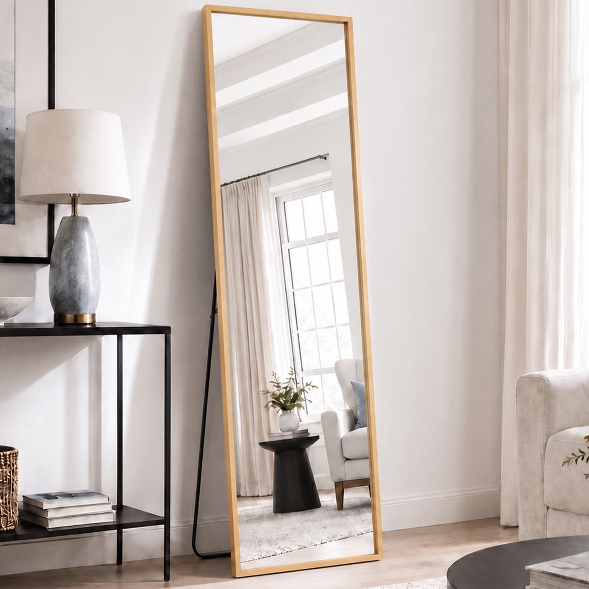 EDX Rectangle Full Length Mirror Full Body Mirror Rectangle Free Standing Wall Mounted Leaning Hanging Floor Mirrors