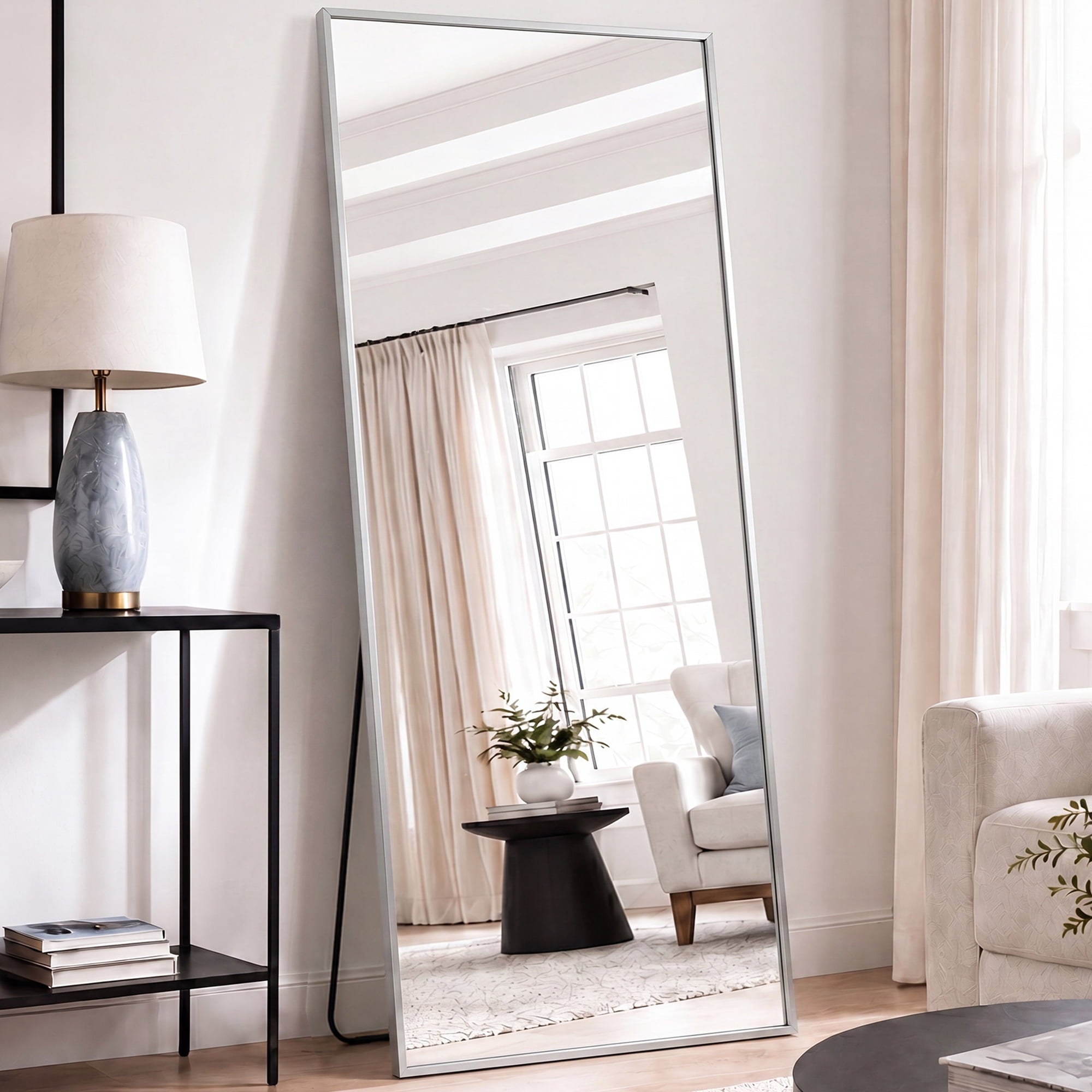 EDX Rectangle Full Length Mirror Full Body Mirror Rectangle Free Standing Wall Mounted Leaning Hanging Floor Mirrors