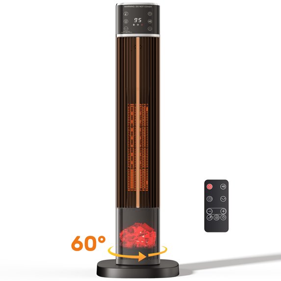 EDX Space Heater, Ceramic Tower Electric Heater for Indoor Use 31.8"