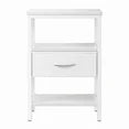 EDX Wall-Mounted Bedside Table, Built-in Outlet with USB/Type-C Ports and Adjustable Drawer, 3-Tier Storage Shelf with Fabric Drawer for Bedroom Space Saving