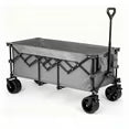 EDX 300L Foldable Utility Wagon, 180KG Capacity Steel Cart with All-Terrain Wheels for Camping and Beach, Black, Blue, Gray