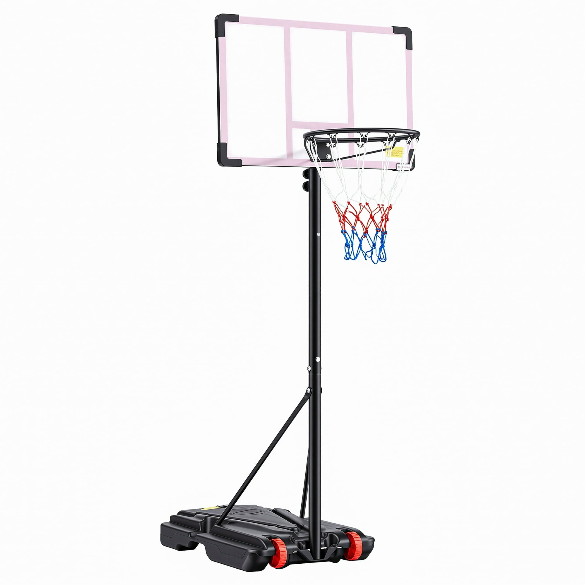 EDX 5ft-8.5ft Height-Adjustable Basketball Hoops, Outdoor Portable Basketball System with 32" Shatterproof Backboard