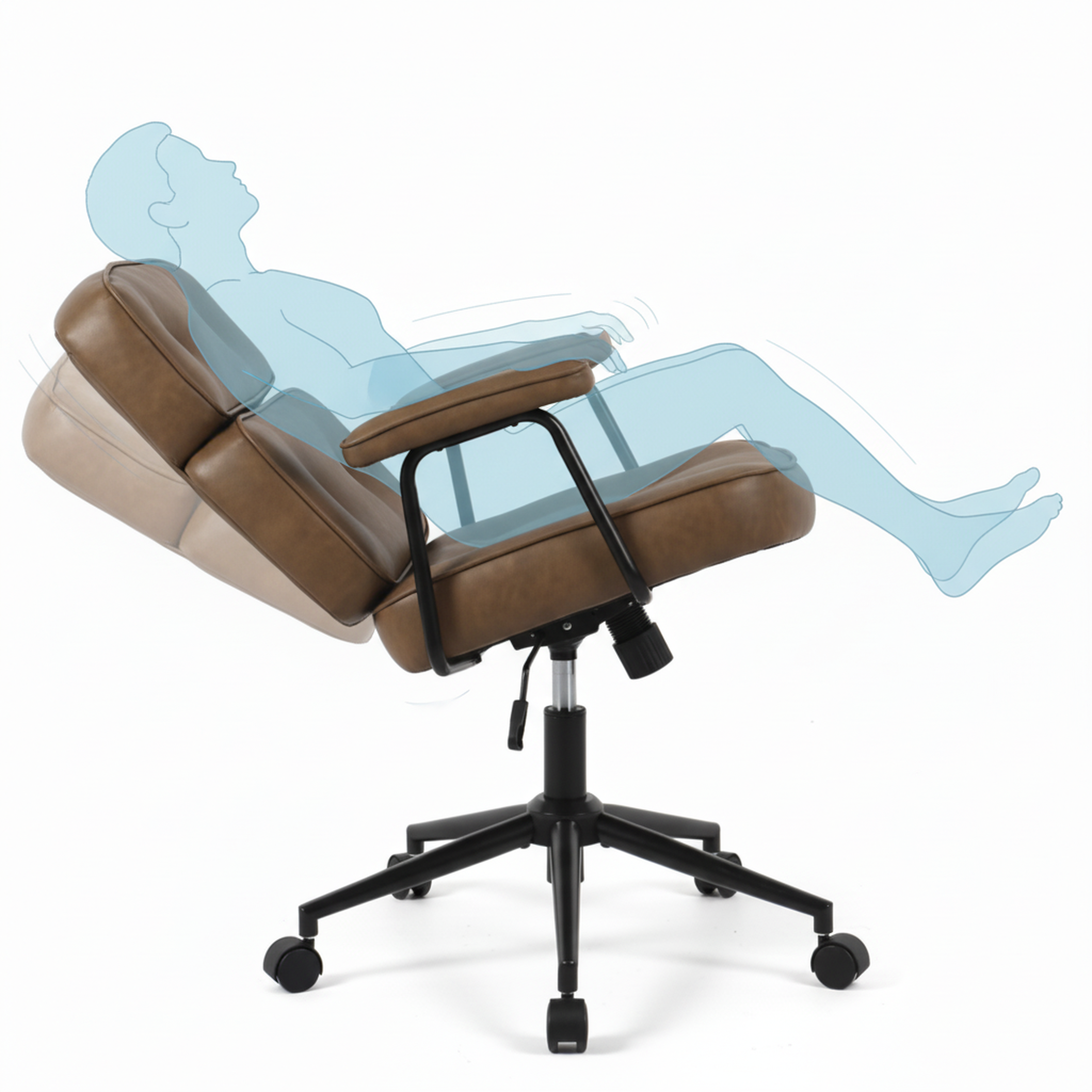 EDX Home Office Desk Chair Ergonomic Computer Chair with Lumbar Support Adjustable Height Rolling Swivel Executive Task Armrests Chair