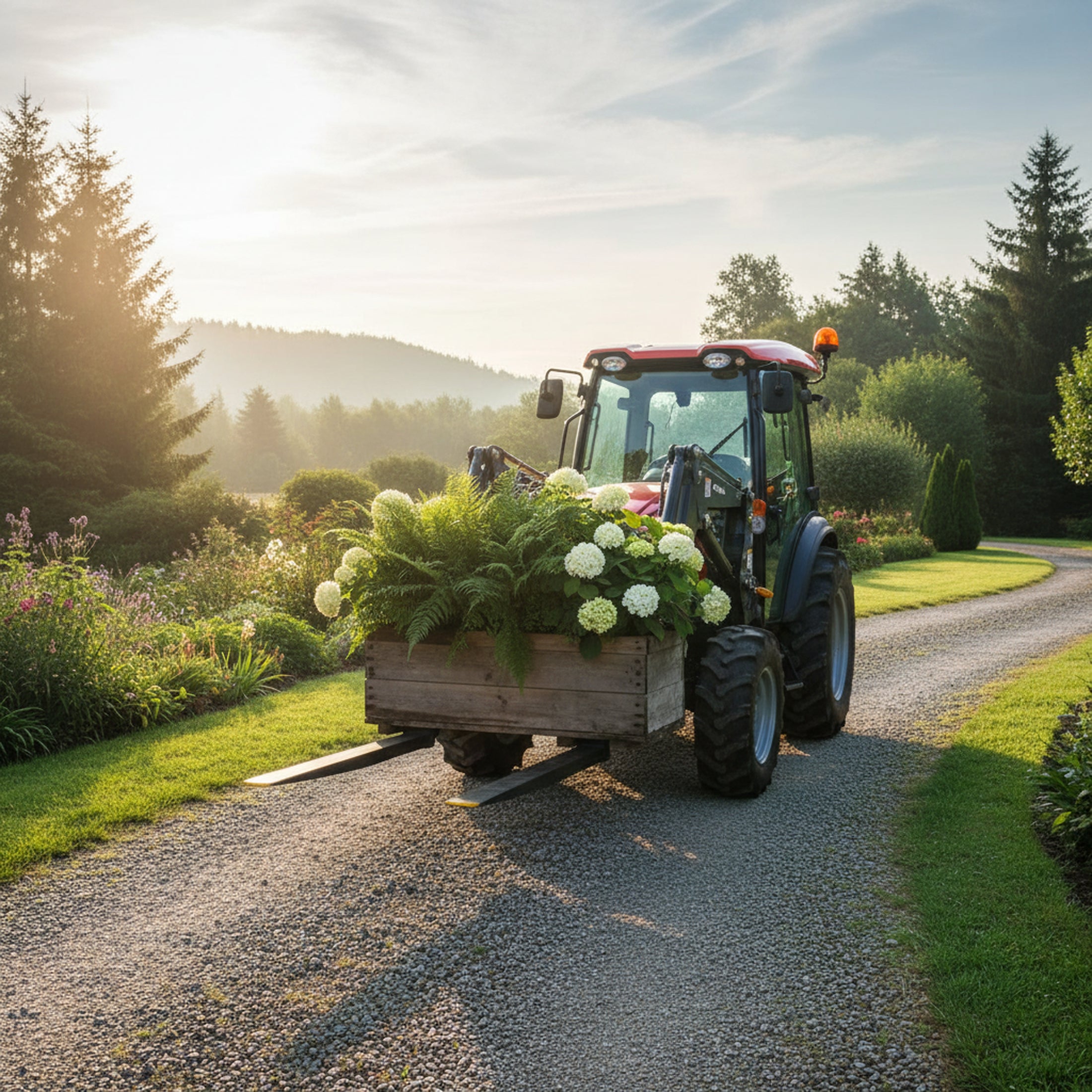 EDX Clamp On Pallet Forks, Heavy Duty Quick Attach, Adjustable Stabilizer Bar for Tractor Attachments, Skid Steer & Loader Bucket