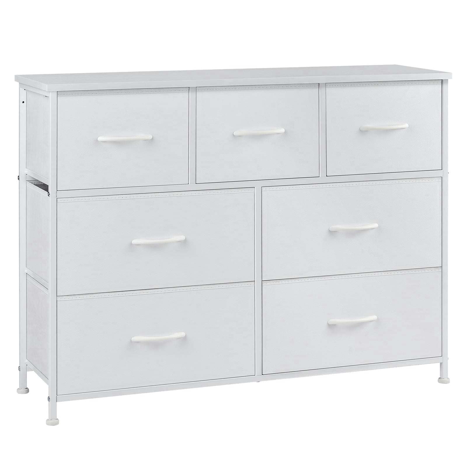 edx 7 Drawer Fabric Dresser for Bedroom, Chest of Drawer Organizer Storage Cabinet for Closet, Entryway