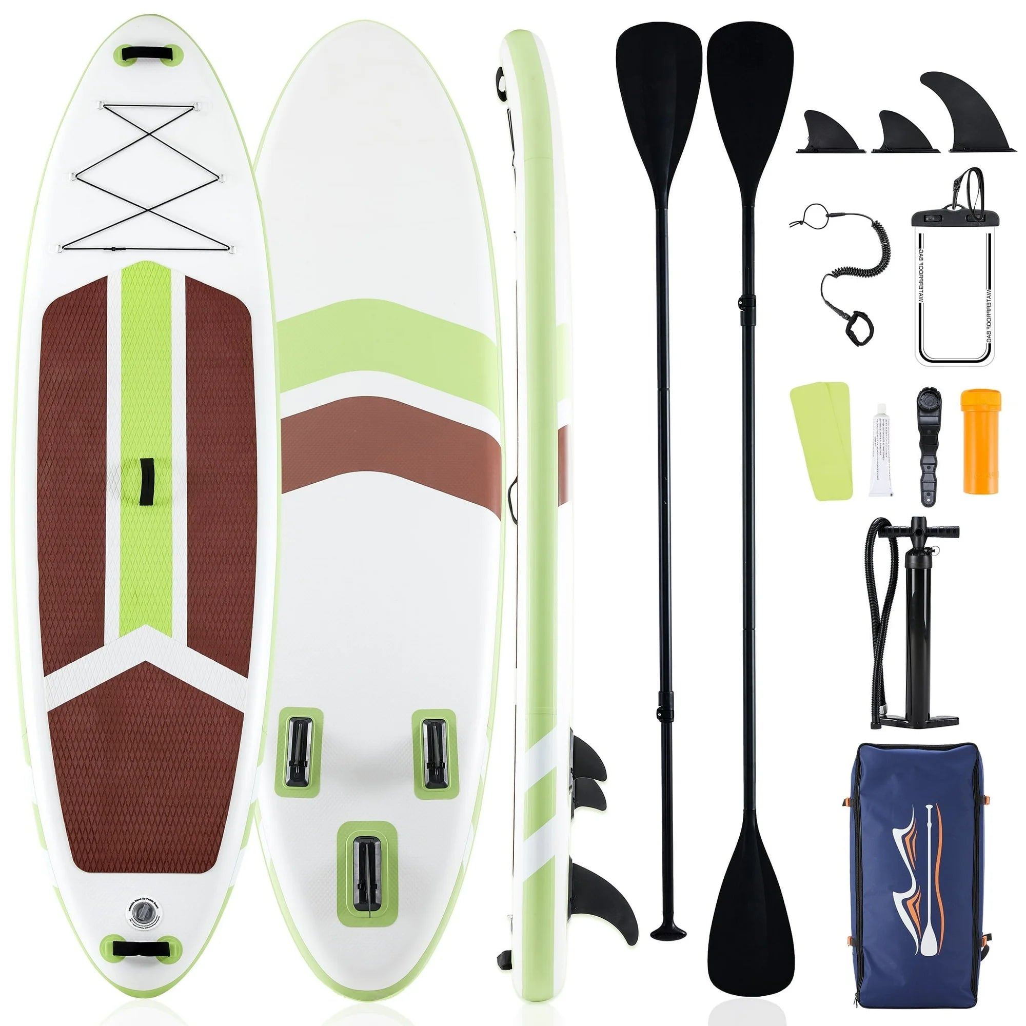 ZUNMOS 10.5'×33'' Inflatable Stand Up Paddle Board Non-Slip Deck, Durable Advanced Material and Complete SUP Accessories for All Skill Levels