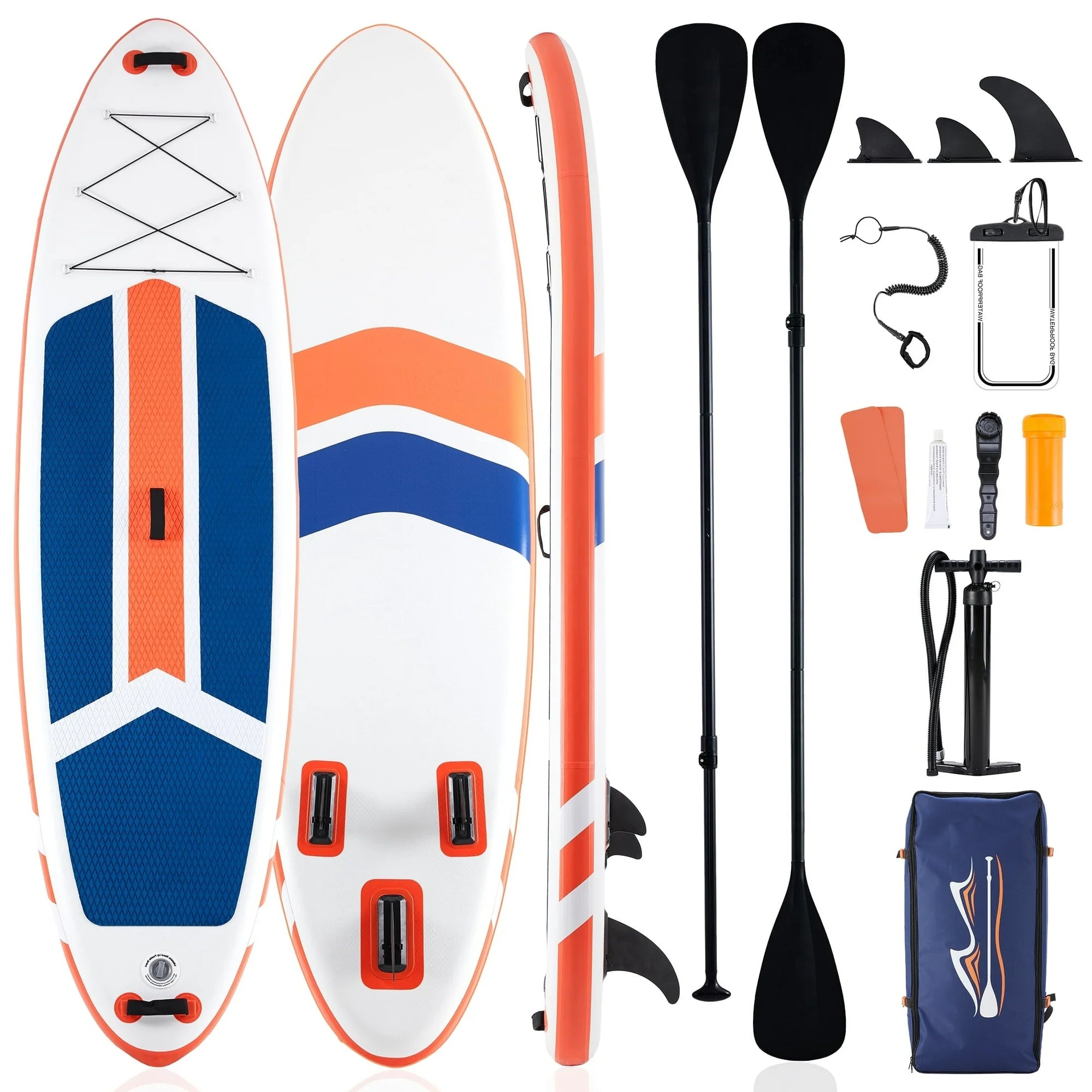 ZUNMOS 10.5'×33'' Inflatable Stand Up Paddle Board Non-Slip Deck, Durable Advanced Material and Complete SUP Accessories for All Skill Levels