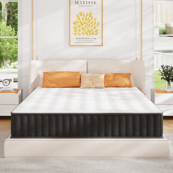 EDX 12 Inch Memory Foam Mattress for Cooling Charcoal, Medium Firm Support for Back Pain Relief, CertiPUR-US Certified ,Fiberglass Free,Mattress in a Box