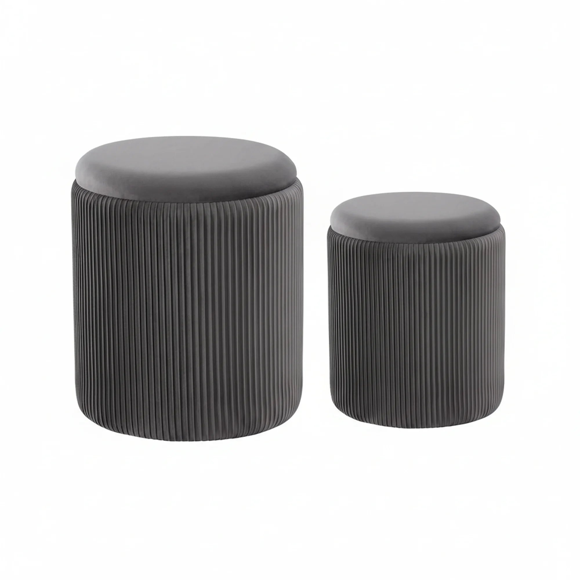 ZUNMOS Round Ottoman Footrest Chair for Makeup Room, Bathroom, Bedroom, Living Room, Entryway & Offices