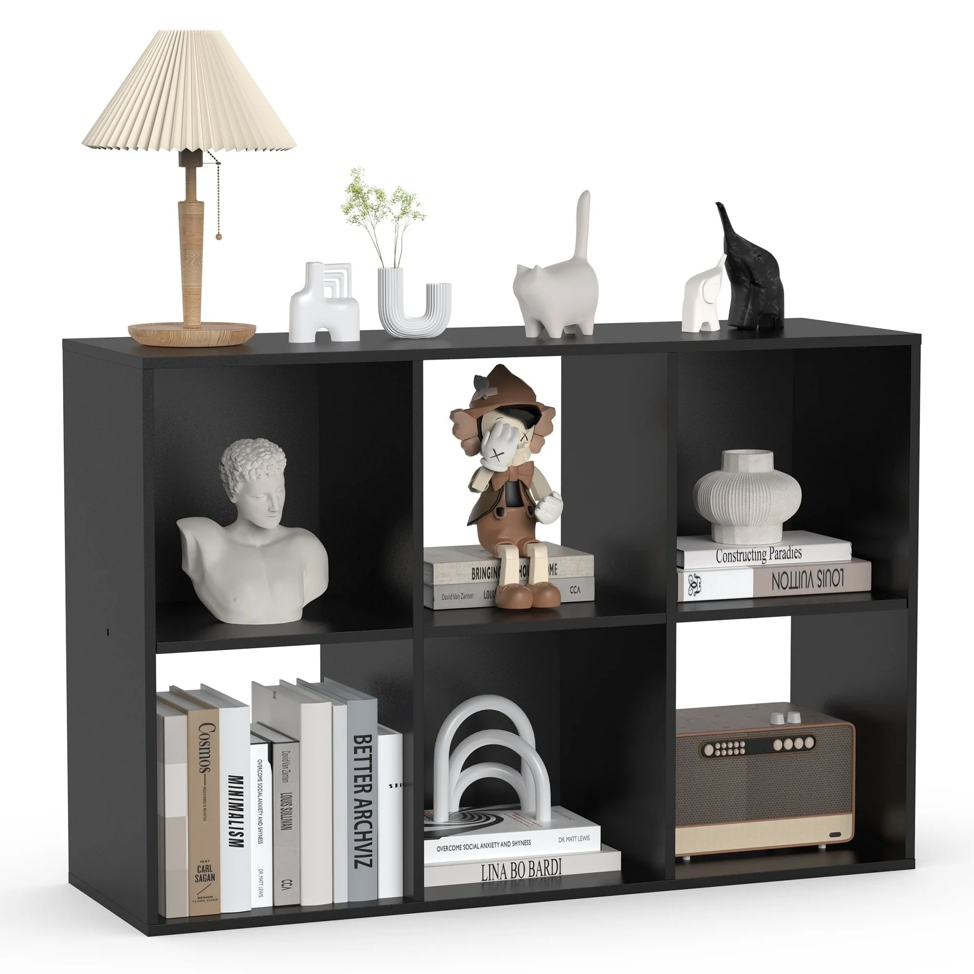 ZUNMOS Storage Organizer,Open Cube Storage Bookcase with 3 Removable Back Panels,for Living Room, Bedroom, Entrance Hall &Office