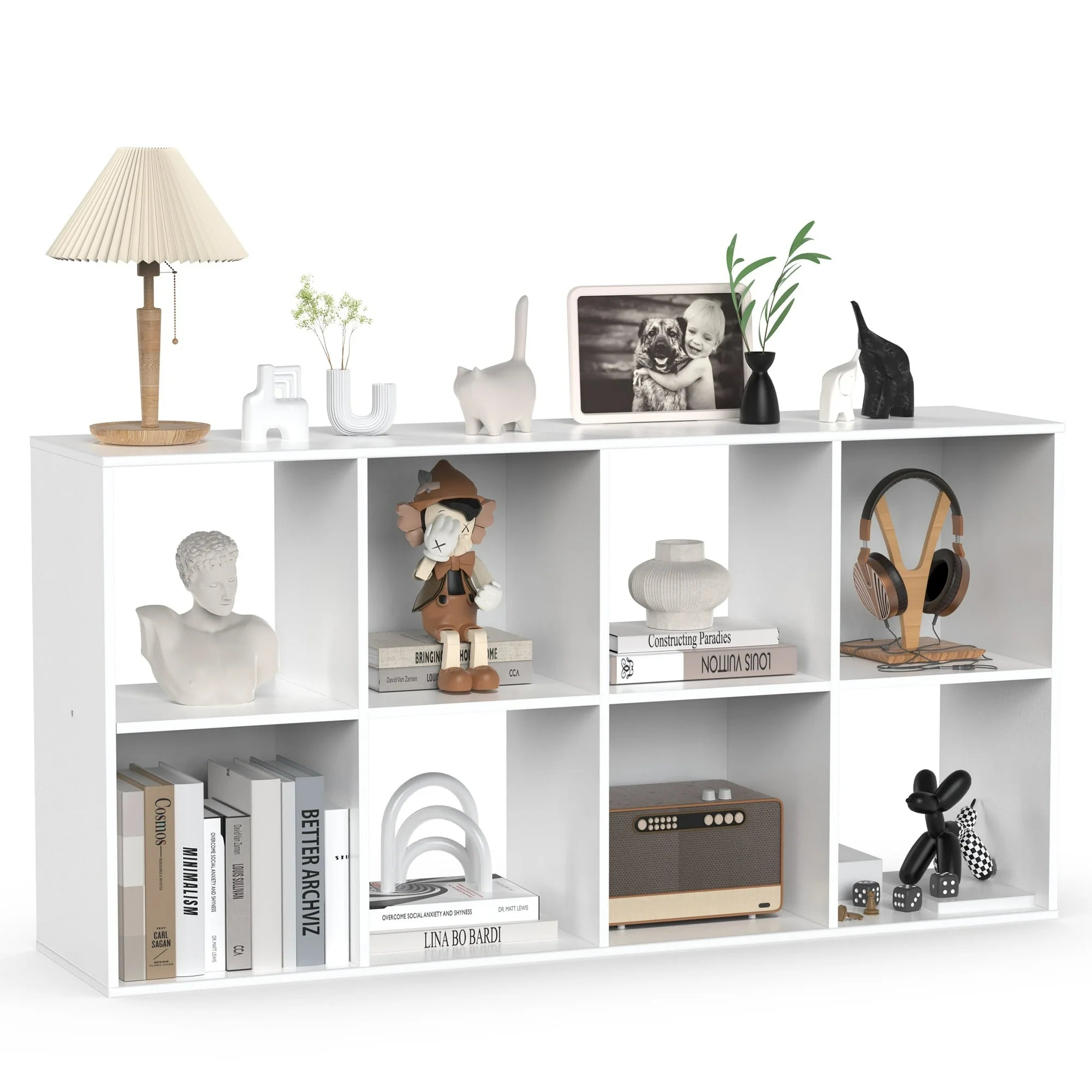 ZUNMOS Storage Organizer,Open Cube Storage Bookcase with 3 Removable Back Panels,for Living Room, Bedroom, Entrance Hall &Office