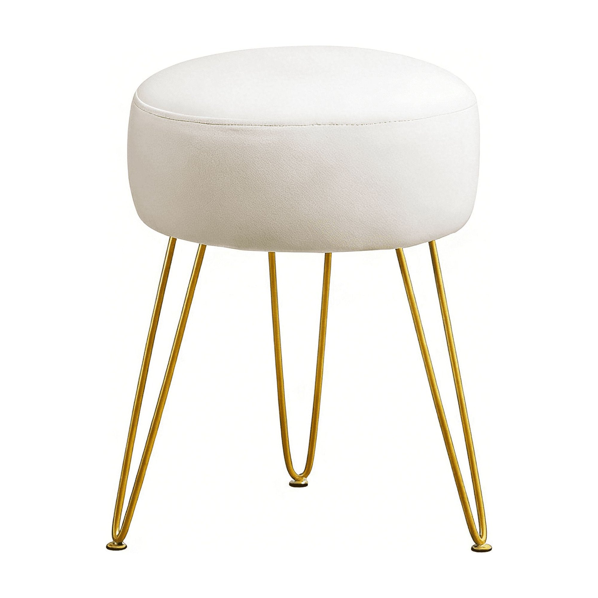ZUNMOS Round Ottoman Footrest Chair for Makeup Room, Bathroom, Bedroom, Living Room, Entryway & Offices