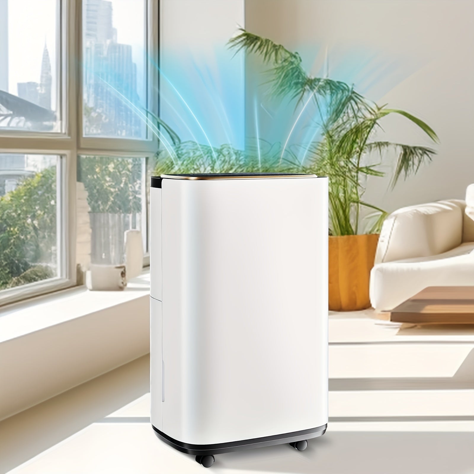ZUNMOS Dehumidifier with Drain, Dehumidifying, for Home, Bedroom, Bathroom, White