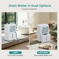 EDX 9 Pint Small Dehumidifier, Silent Mini Dehumidifier, Portable Dehumidifier,for Bathroom, Room, RV House, White
