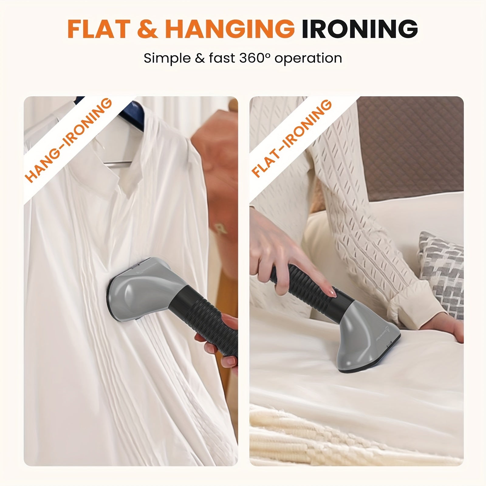 edx Standing Garment Steamer for Clothes,1500W Professional Wrinkle Remover Heats in 45 Seconds,Full-Size,1.7L Water Tank