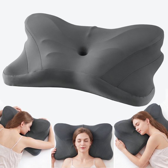 EDX Cervical Contour Memory Foam Pillow, Memory Foam Neck Pillow for Sleeping, Cooling Pillow for Side Back Stomach Sleepers