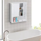 EDX 2-Door 23" Bathroom Storage Cabinet - Stylish Wall-Mounted Organizer with Adjustable Shelves for Bathroom Essentials