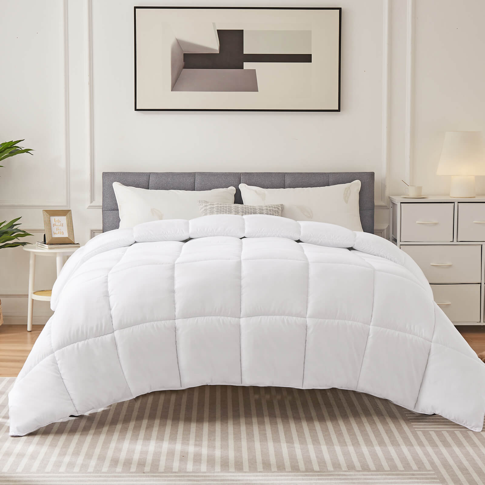 edx Comforter and Duvet Insert,All Season Down Alternative Comforters Hotel Blanket with Corner Tabs