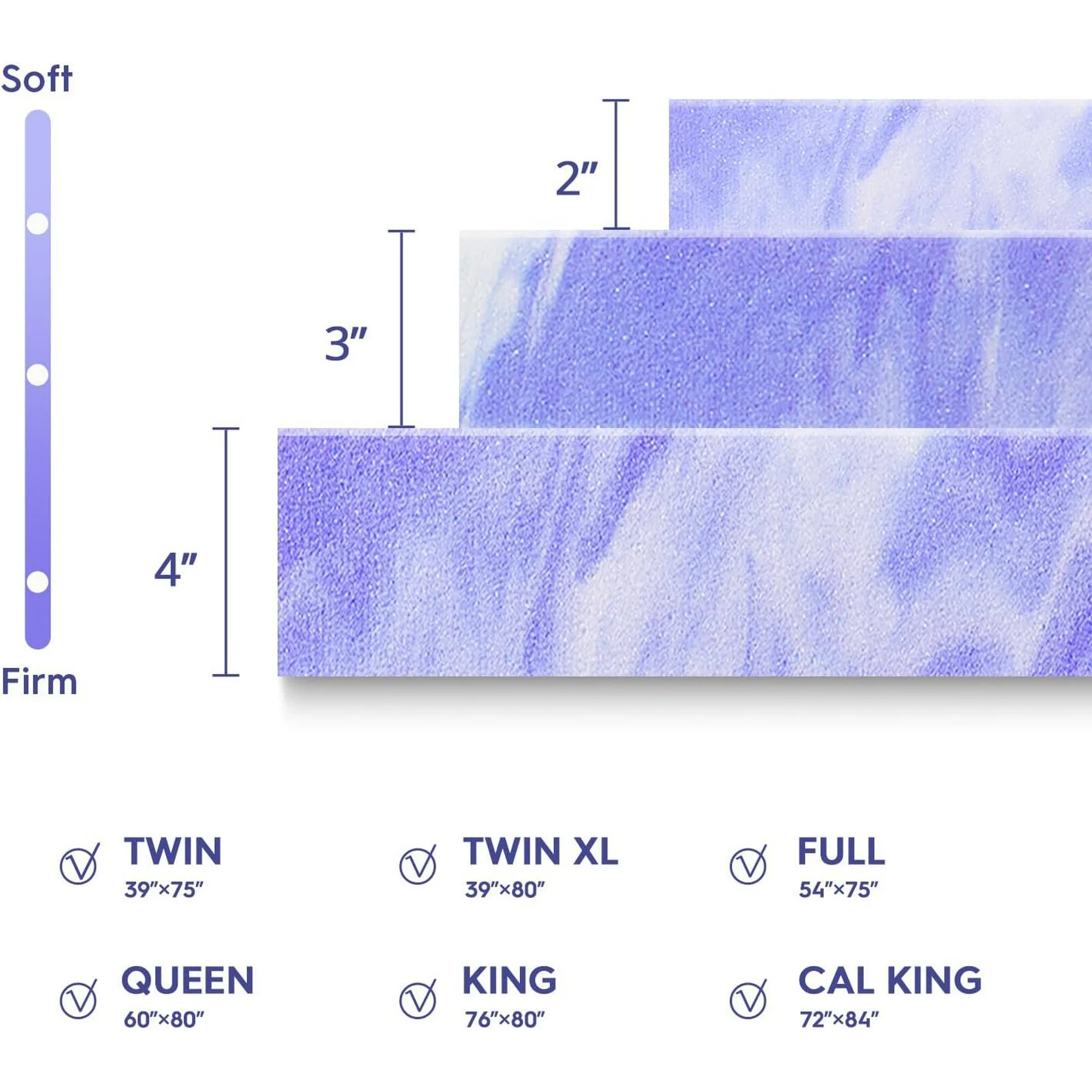 EDX Memory Foam Mattress, Gel Memory Foam Bed Memory Foam Mattress