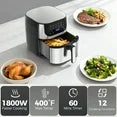 edx Air Fryer, Extra-Large 8.5 QT Family Size, One-Touch Digital Presets, Non-Stick Cooking Basket & Dishwasher-Safe Parts