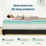 EDX Cooling Gel Memory Foam Mattress CertiPUR US Certified Fiberglass Free Pressure Relief Bed in a Box