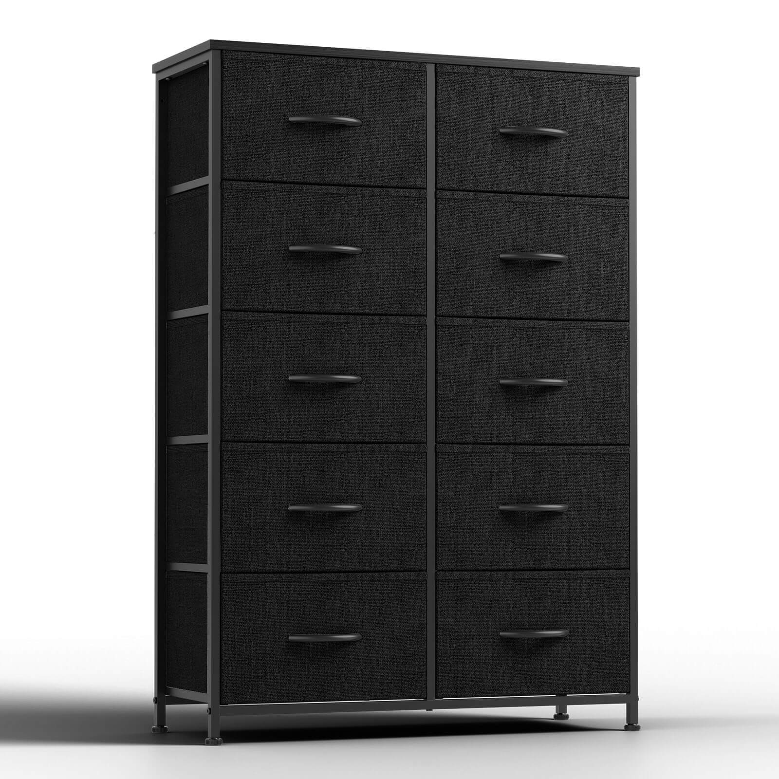 ZUNMOS Dressers for Bedroom with 10 Drawers Storage Tower Tall Dresser Fabric Dressers