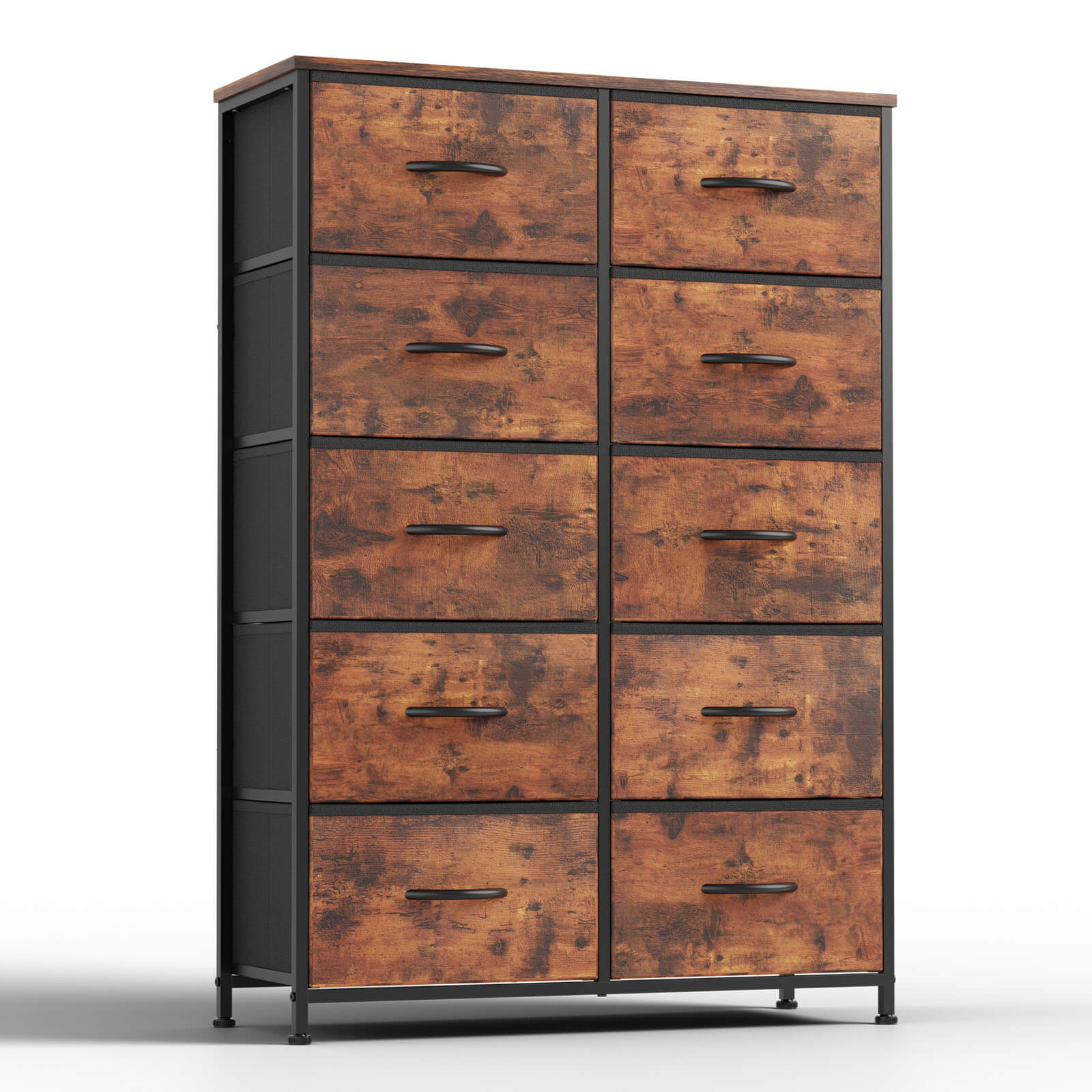 ZUNMOS Dressers for Bedroom with 10 Drawers Storage Tower Tall Dresser Fabric Dressers