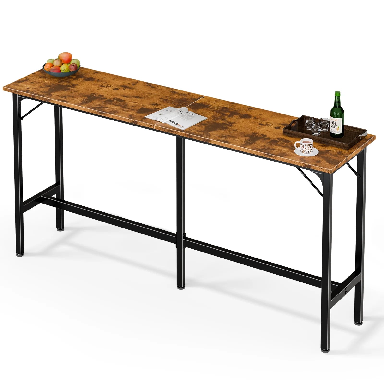 EDX Bar Table, Bar Height Pub Table, Counter Height Bar Table, Rectangular High Top Coffee&Dining Table,for household