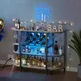 EDX 47-inch LED Home Bar with Charging Station, Storage & Glass Holders