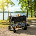 edx 400L Large Capacity Folding Double Decker Wagon with Brakes, 54" Extra Long Extended Cart, Equipped with 7" All-Terrain Big Wheels for Camping, Sports, Beach.