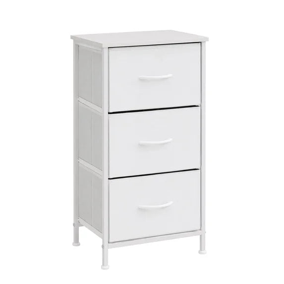 edx 3 Fabric Drawer Dresser, Vertical Storage Organizer with Removable Fabric Drawers, for Living Room, Bedroom, Entryway