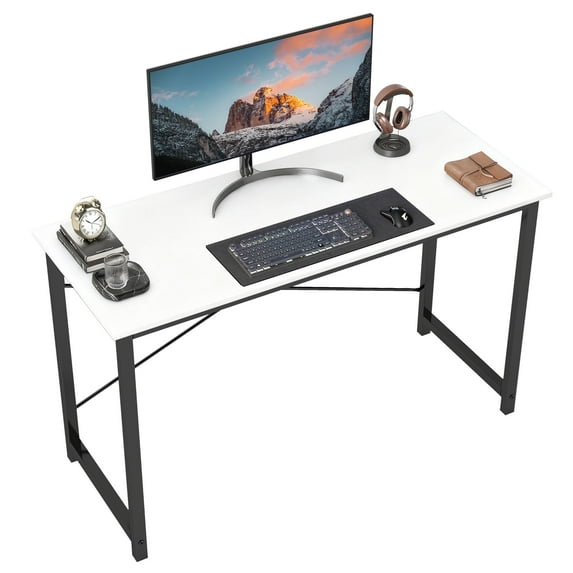 edx Computer Desk for Home Office, Office Table for Small Spaces, Writing Desk, White