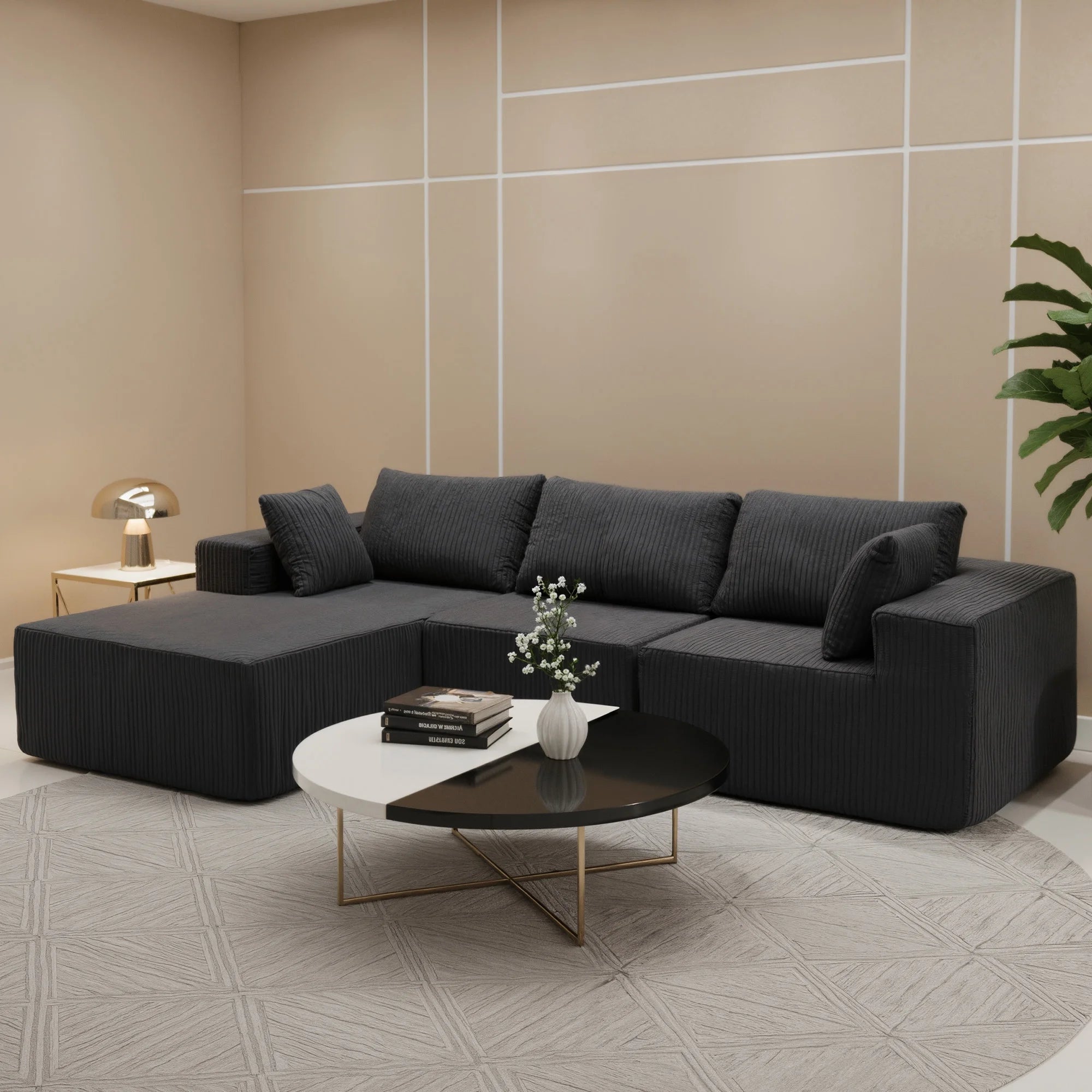 edx Convertible Modular Sectional Sofa installation 4 Seat L Shaped Modern Sofa Couch Bed