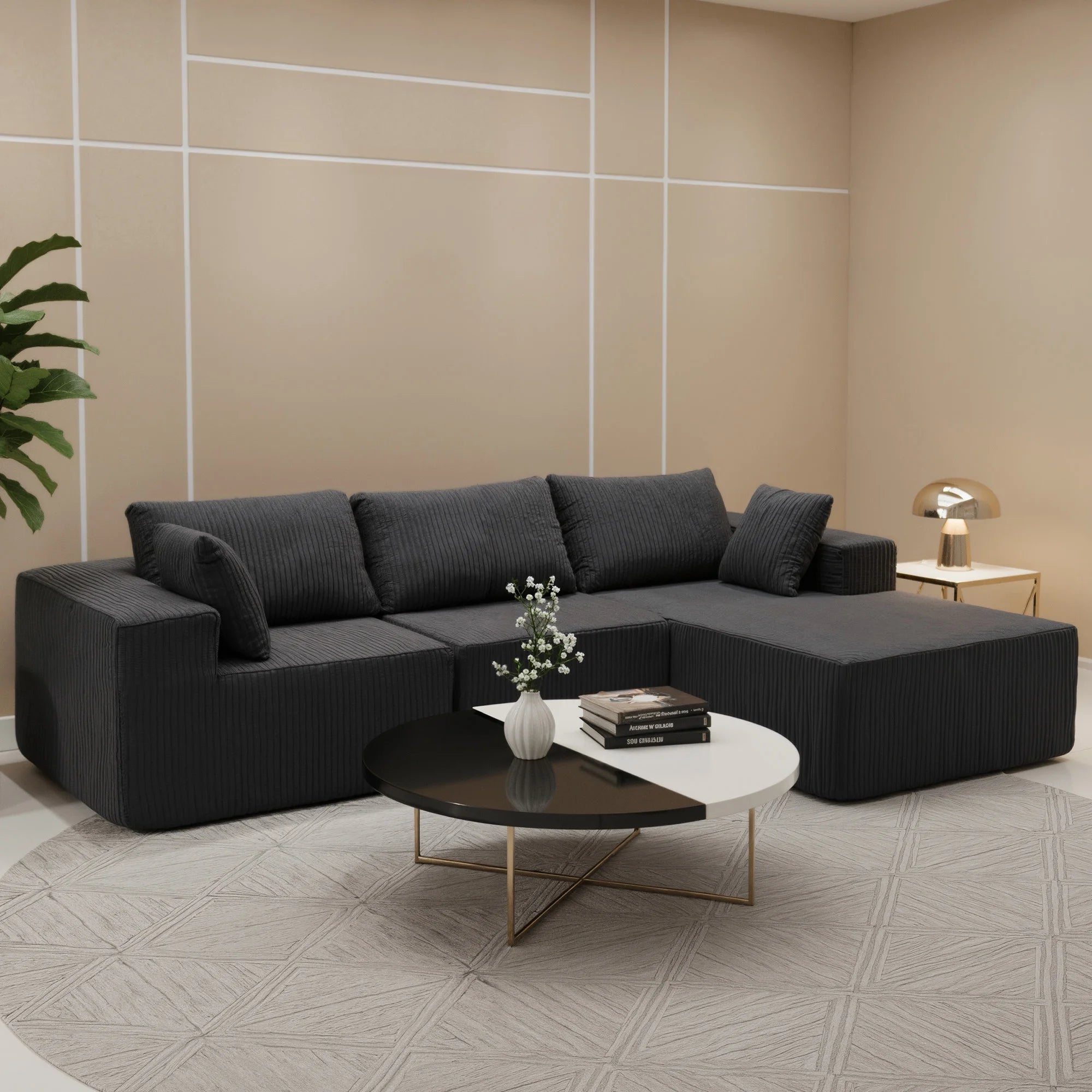 edx Convertible Modular Sectional Sofa installation 4 Seat L Shaped Modern Sofa Couch Bed