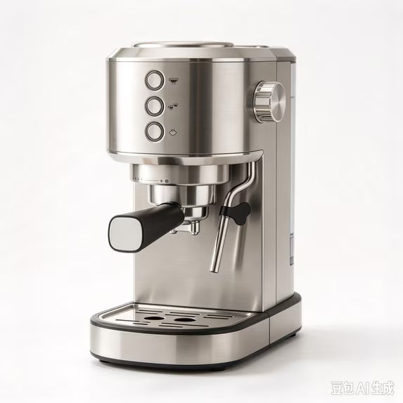 edx Espresso Machine, 20 Bar Espresso Coffee Machines, Steam Wand & Pressure Gauge, Stainless Steel, Home Office, Silver