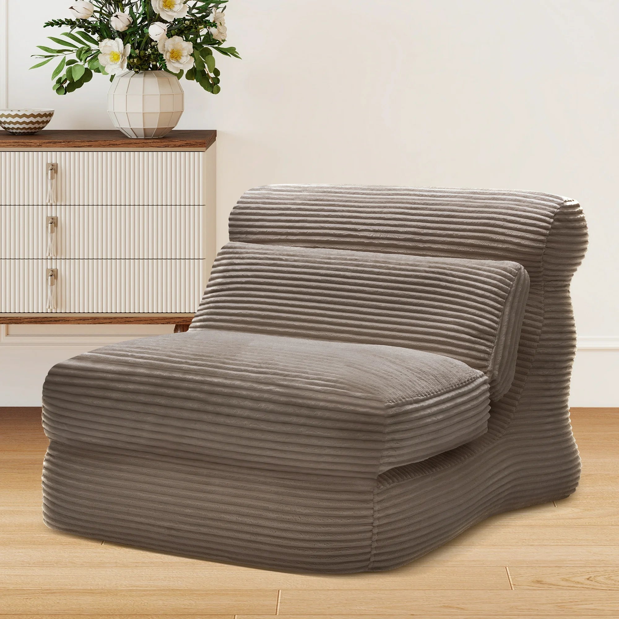 edx Folding Sofa Bed, 3 in 1 Convertible Sofa with Back Support, Portable Folding Chair Bed, Living Room Bedroom Comfortable Floor Sofa Lounge, Single Bed