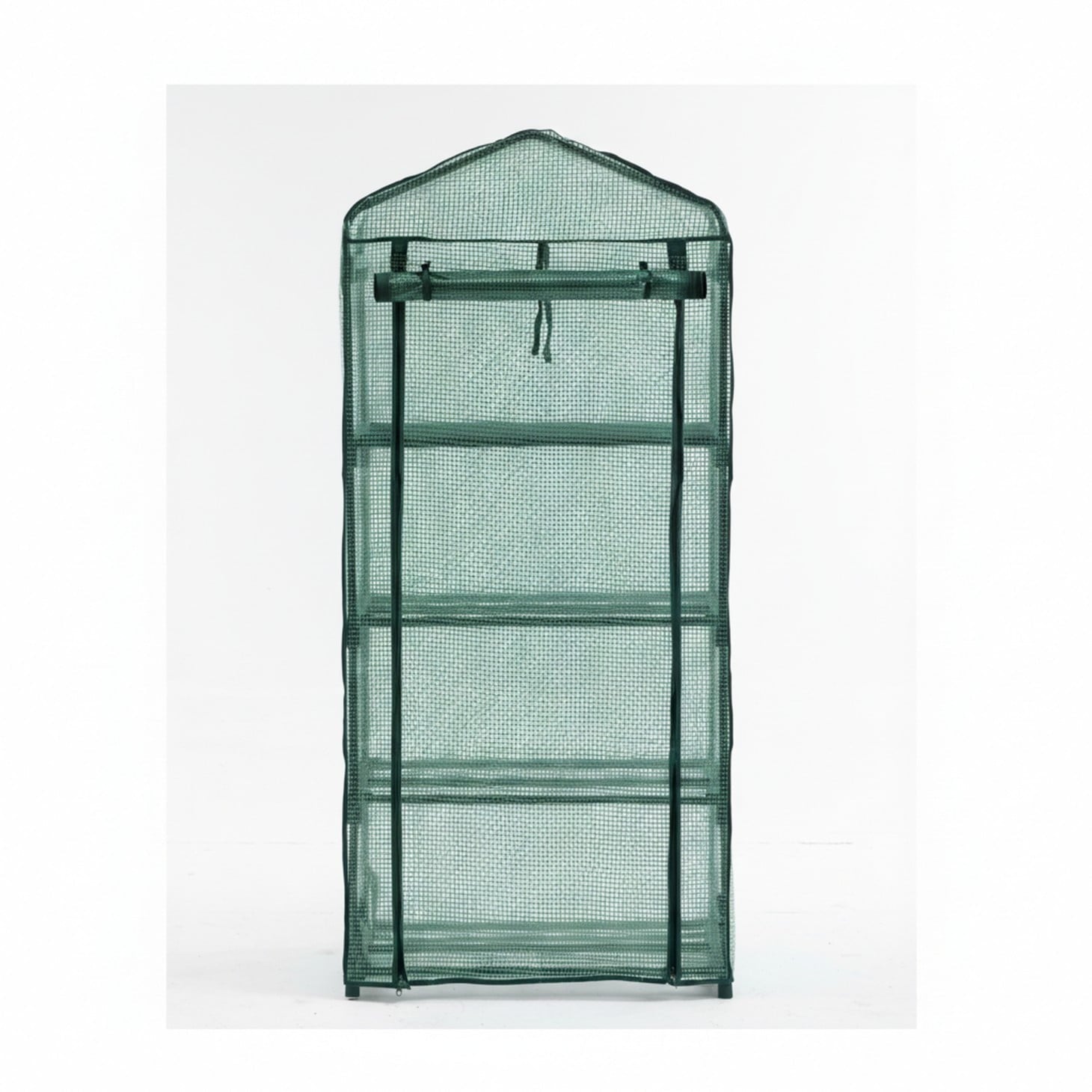 edx Mini Greenhouse for Outside & Indoor Use, Portable Green House, Multi-Tier Plant Growing Rack with PE Cover, Green