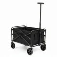 EdX Foldable Utility Cart, Heavy-Duty Multi-Functional Sports Wagon with Removable Side Panels, All-Terrain Wheels for Outdoor Camping, Gardening, and Shopping