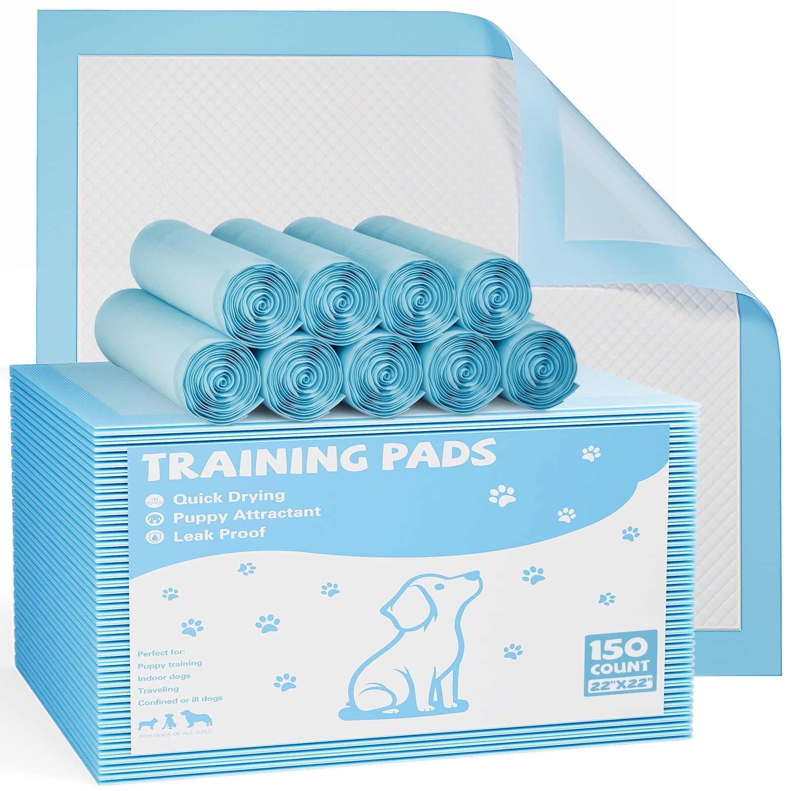 edx Pet Training Pads, Leak-Proof Disposal Dog & Puppy Pee Pads, Quick-Dry Surface, Potty Training