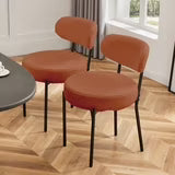 edx Upholstered Dining Chairs, Mid Century Modern Round Dining Room Chairs for Vanity For Living Room