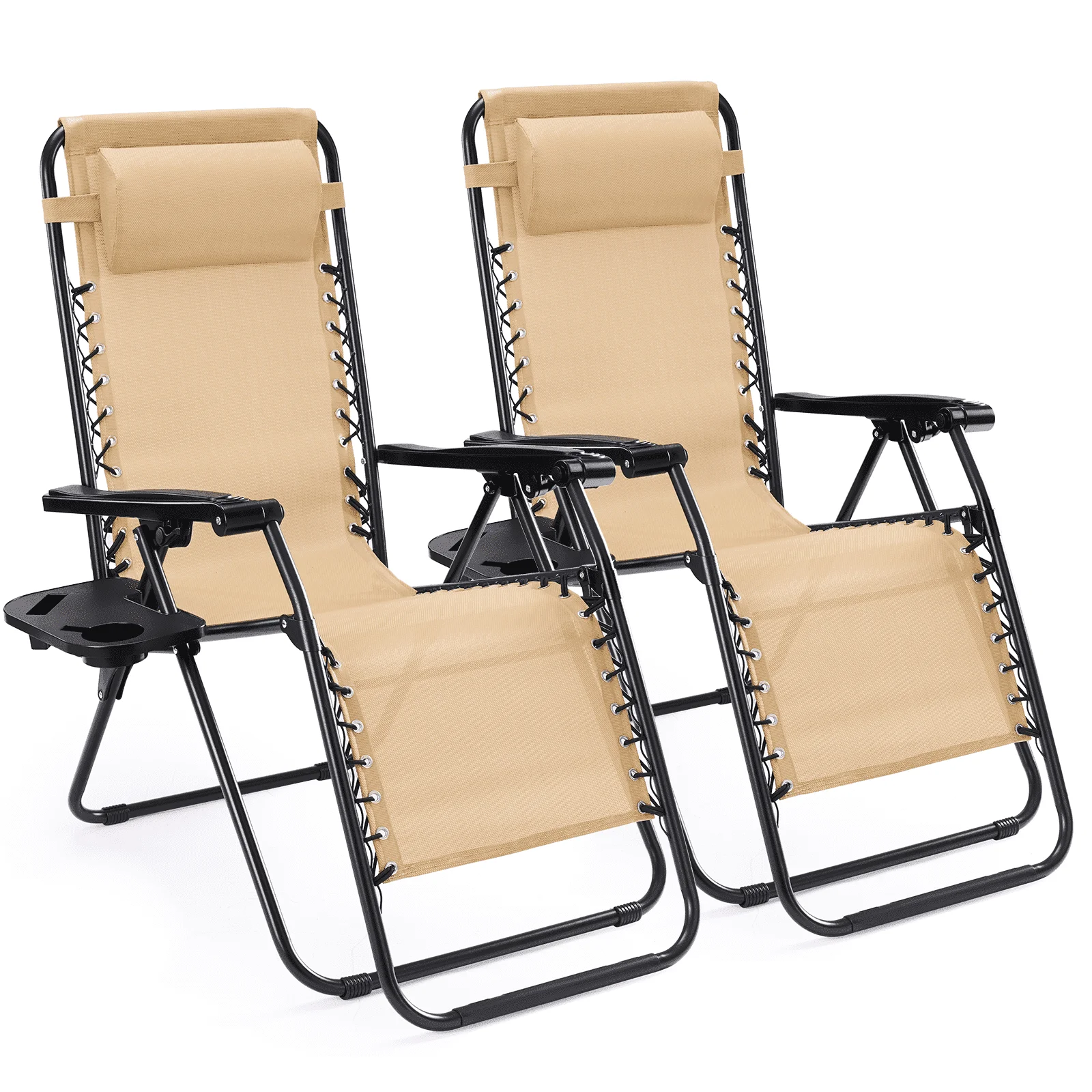 EDX Zero Gravity Chair Outdoor Lounge Chair,Suitable for Beach Terrace Pool Patio,2-Pack