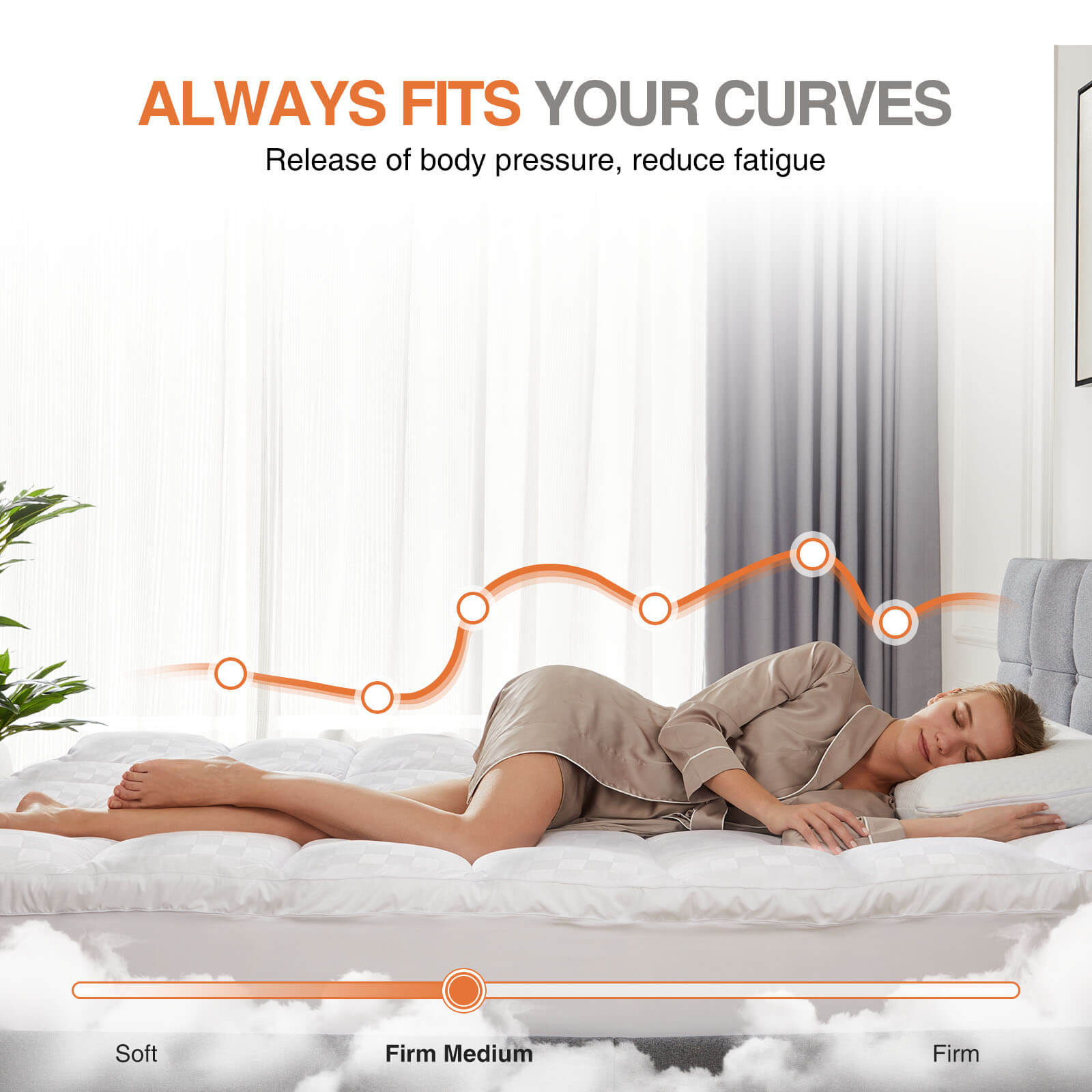 edx Mattress Topper Twin, Extra Thick Bed Topper for Hot Sleepers