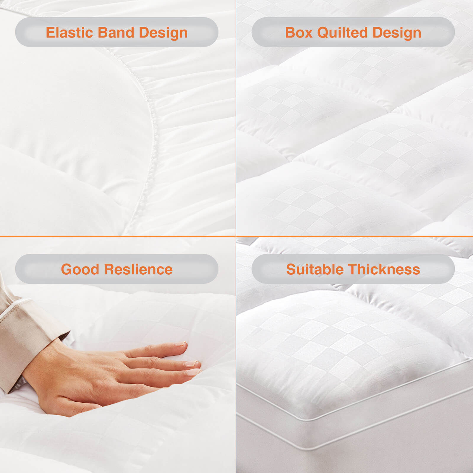 edx Mattress Topper Twin, Extra Thick Bed Topper for Hot Sleepers