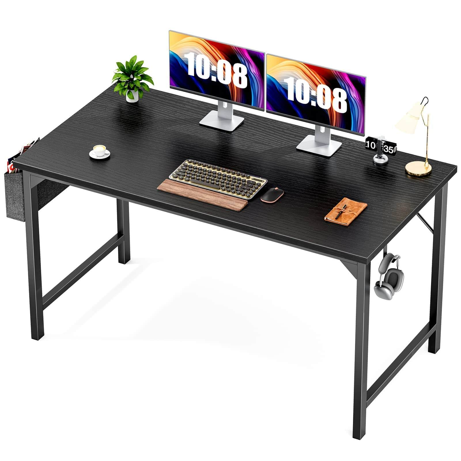 edx Modern Simple Style Wooden Work Office Desks with Storage Bag and Iron Hook