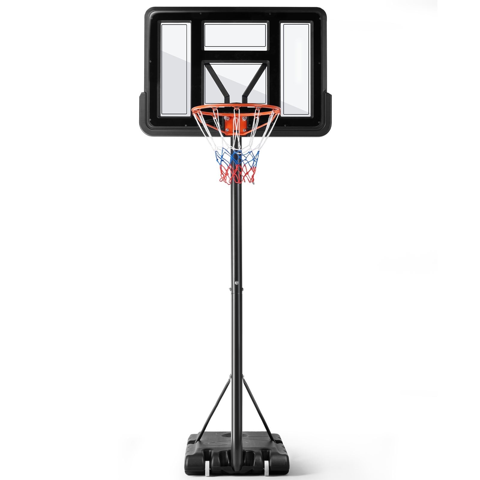 EDX 5ft-8.5ft Height-Adjustable Basketball Hoops, Outdoor Portable Basketball System with 32" Shatterproof Backboard