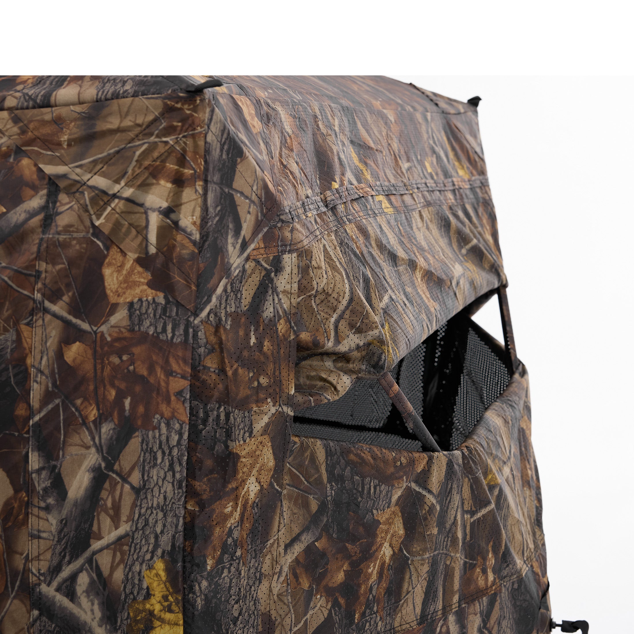 edx Hunting Blind, 270° See-Through Pop-Up for 2-3, with Bag & Silent Windows, Camo